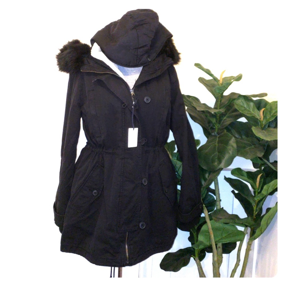 Black 2-IN-1 Gap Parka